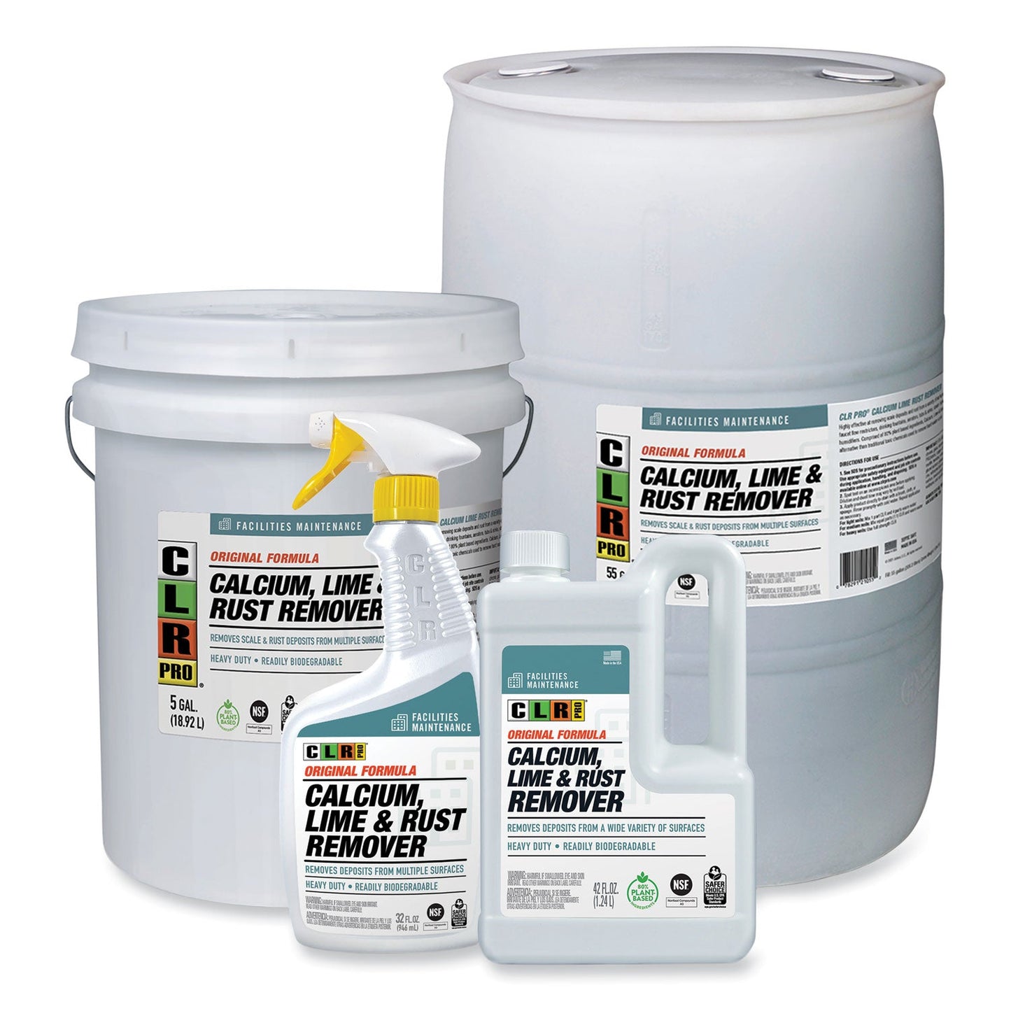 CLR PRO Calcium, Lime and Rust Remover, 32 oz Spray Bottle, 6/Carton