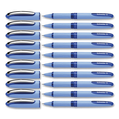 Schneider One Hybrid N Roller Ball Pen, Stick, Extra-Fine 0.3 mm, Blue Ink, Blue Barrel, 10/Box