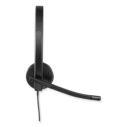 Logitech USB H570e Over-the-Head Wired Headset, Binaural, Black