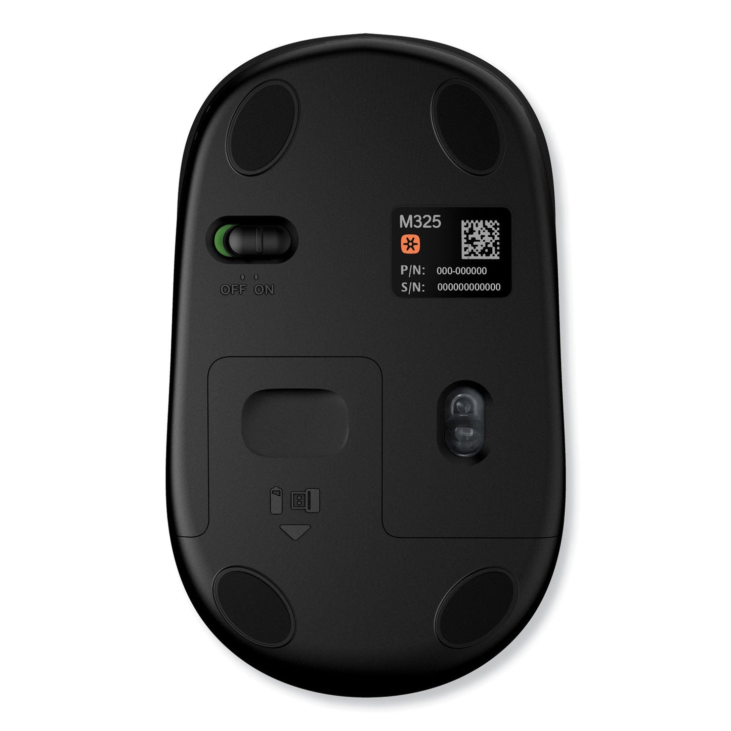 Logitech M325 Wireless Mouse, 2.4 GHz Frequency/30 ft Wireless Range, Left/Right Hand Use, Silver