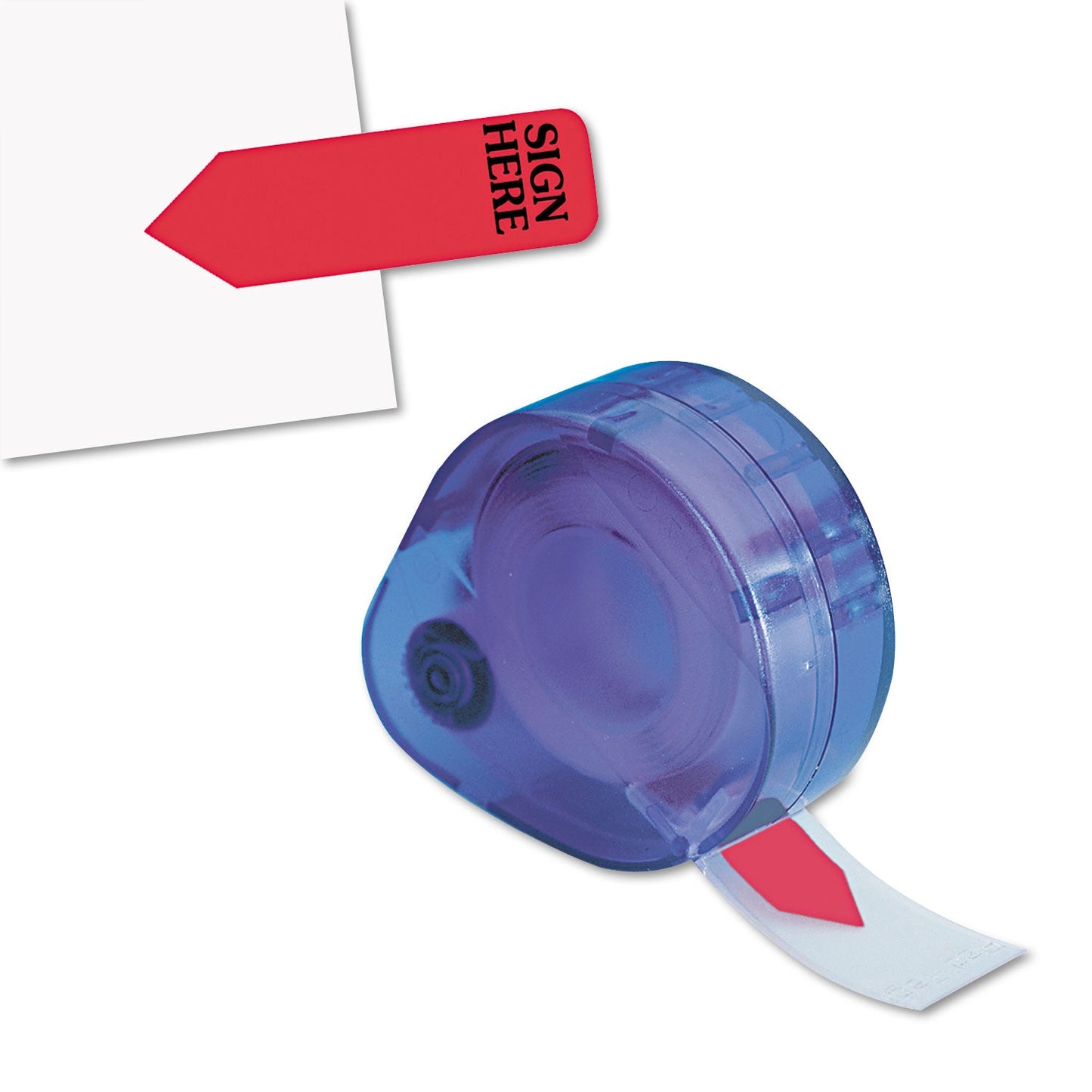 Redi-Tag Arrow Message Page Flag Refills, "Sign Here", 120 Flags/Roll, 6 Rolls/Box
