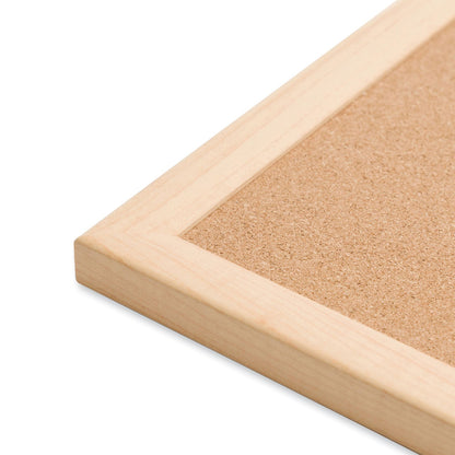 U Brands Cork Bulletin Board, 47 x 35, Natural Surface, Birch Frame