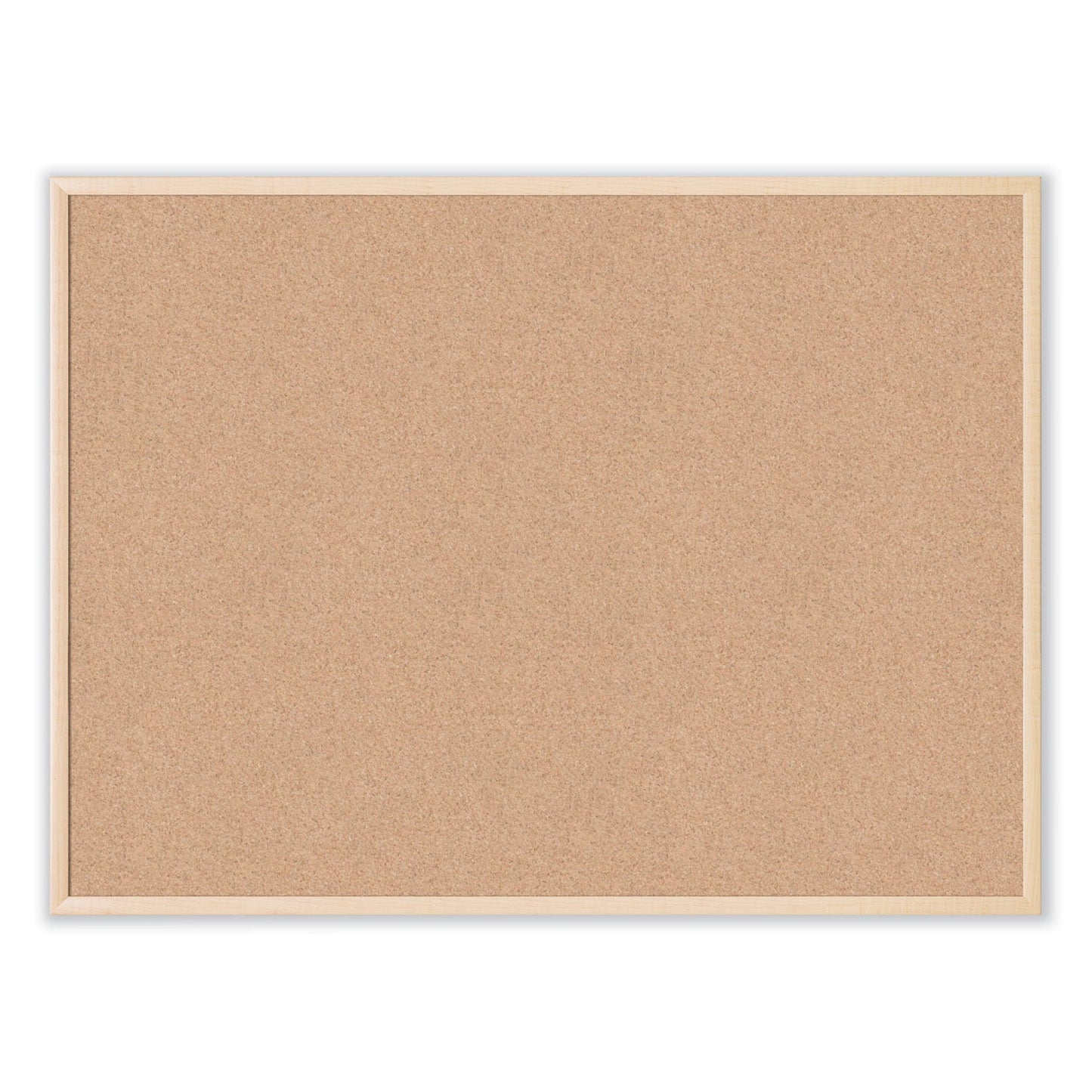 U Brands Cork Bulletin Board, 47 x 35, Natural Surface, Birch Frame
