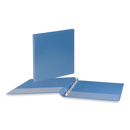 Universal Slant D-Ring View Binder, 3 Rings, 1" Capacity, 11 x 8.5, Light Blue