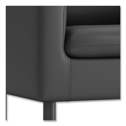 HON Parkwyn Series Club Chair, 33" x 26.75" x 29", Black Seat/Back, Black Base
