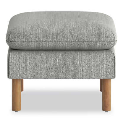 HON Parkwyn Ottoman, 23" x 23" x 17.5", Gray Seat, Oak Base