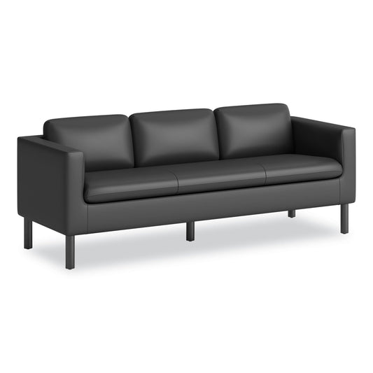 HON Parkwyn Series Sofa, 77w x 26.75d x 29h, Black