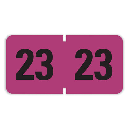 Smead Yearly End Tab File Folder Labels, 23, 0.75 x 1.5, Purple, 500 Labels/Roll
