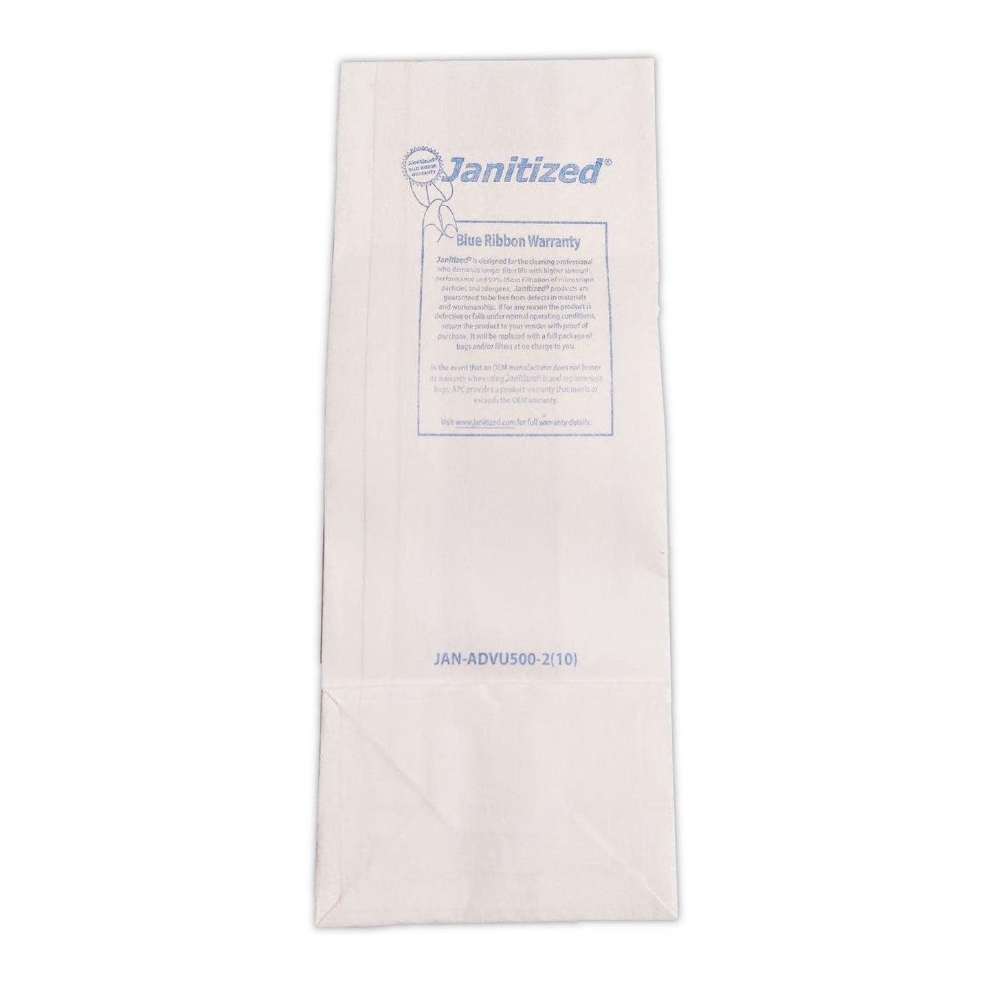 Janitized Vacuum Filter Bags Designed to Fit Advance VU500/Triple S Triumph, 100/Carton