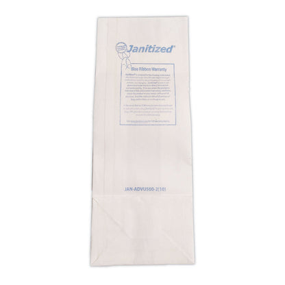 Janitized Vacuum Filter Bags Designed to Fit Advance VU500/Triple S Triumph, 100/Carton