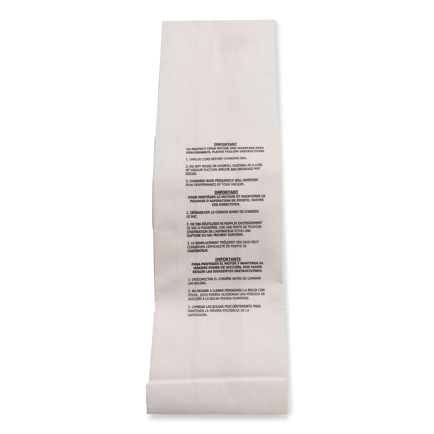 VacFX Vacuum Filter Bags Designed to Fit Allstar Javelin 12'' Series/Windsor Sensor S/S2/XP/Veramatic Plus, 100/CT