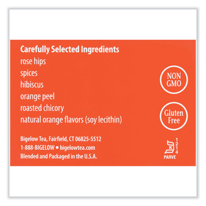 Bigelow Orange and Spice Herbal Tea, 28/Box