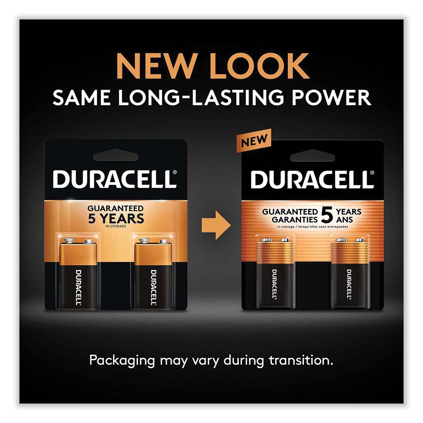 Duracell CopperTop Alkaline 9V Batteries, 4/Pack