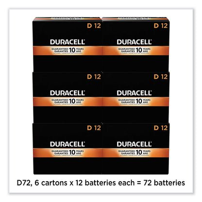 Duracell CopperTop Alkaline D Batteries, 72/Carton