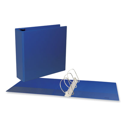 Universal Slant D-Ring View Binder, 3 Rings, 3" Capacity, 11 x 8.5, Navy Blue
