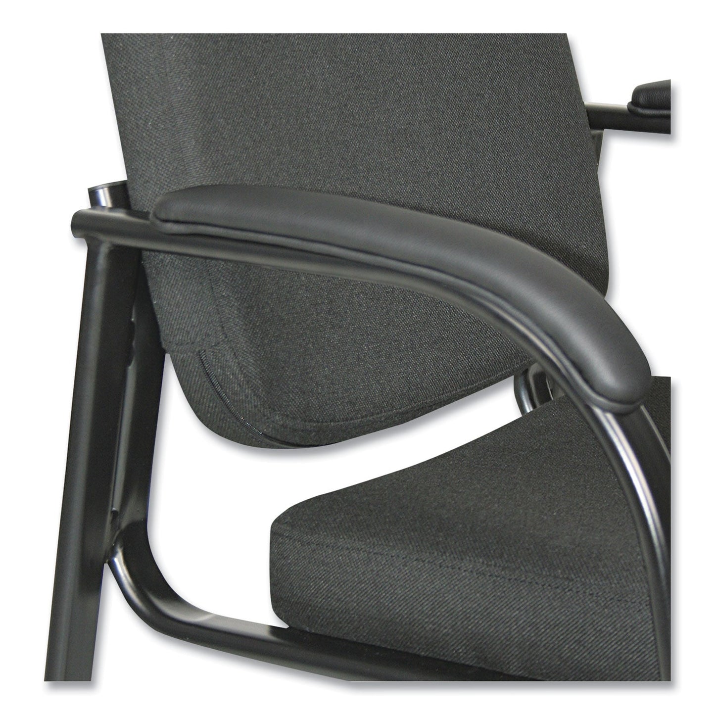 Alera Genaro Series Half-Back Sled Base Guest Chair, 25" x 24.80" x 33.66", Black