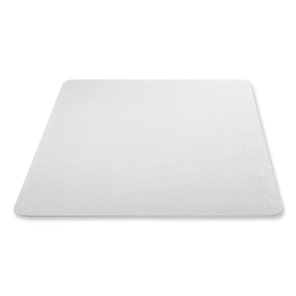 deflecto EconoMat All Day Use Chair Mat for Hard Floors, 45 x 53, Rectangular, Clear