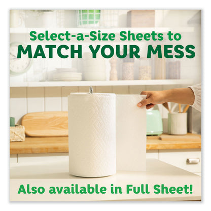 Bounty Select-a-Size Kitchen Roll Paper Towels, 2-Ply, 5.9 x 11, White, 74 Sheets/Roll, 12 Rolls/Carton
