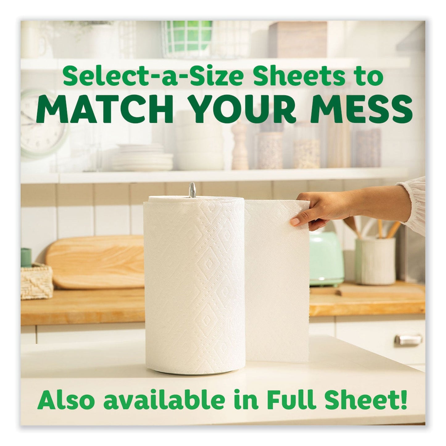 Bounty Select-a-Size Kitchen Roll Paper Towels, 2-Ply, 5.9 x 11, White, 74 Sheets/Single Plus Roll, 8 Rolls/Carton