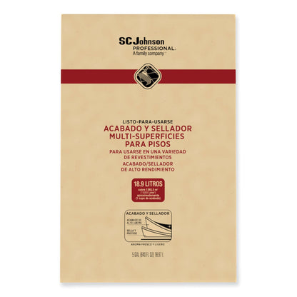 SC Johnson Professional Ready-To-Use Multi-Surface Floor Finish Plus Sealer, Light Fresh Scent, 5 gal Bag-in-Box