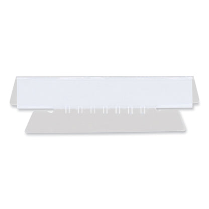 Universal Hanging File Folder Plastic Index Tabs, 1/3-Cut, Clear, 3.7" Wide, 50/Pack