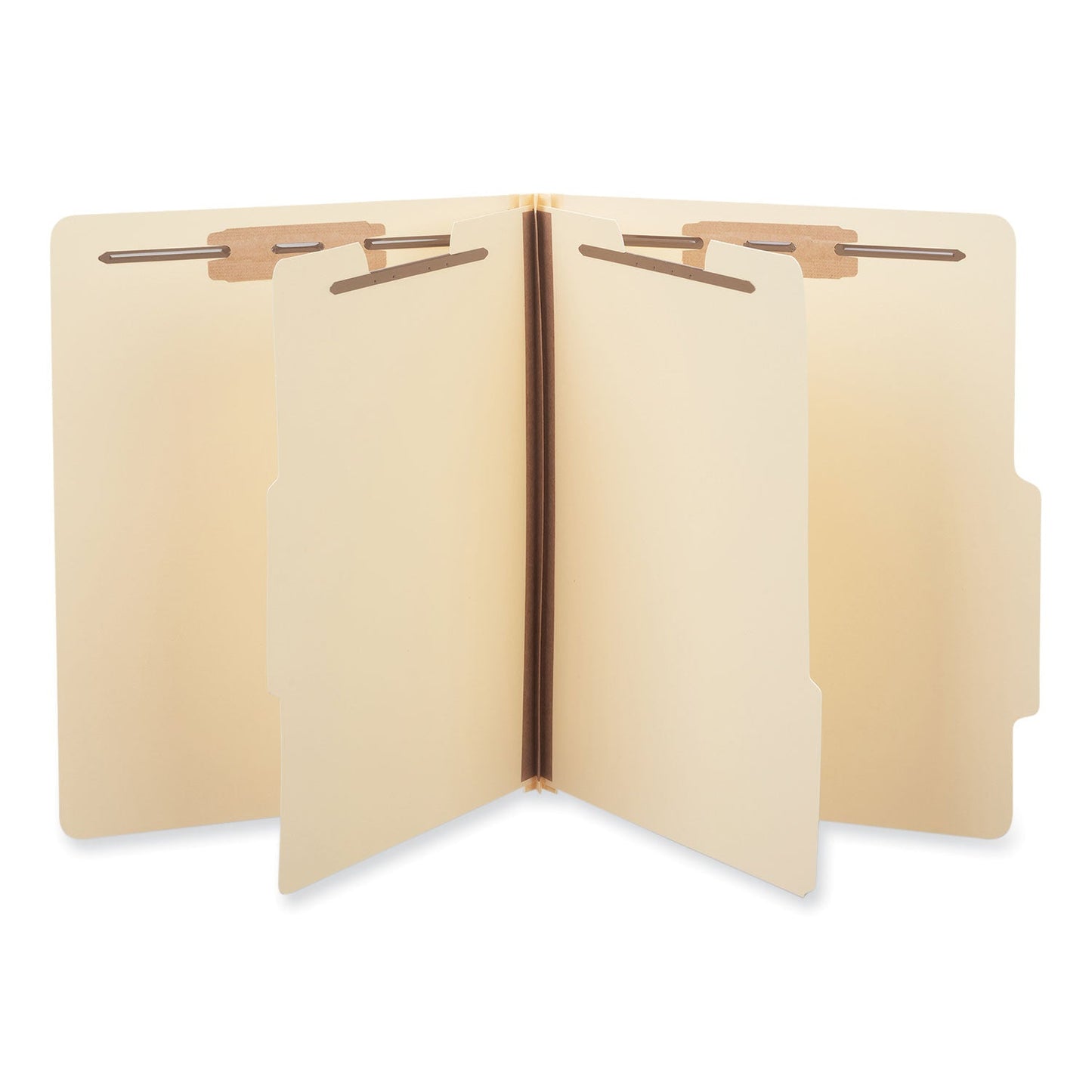 Universal Six-Section Classification Folders, 2 Dividers, 2" Expansion, Letter Size, Manila, 15/Box