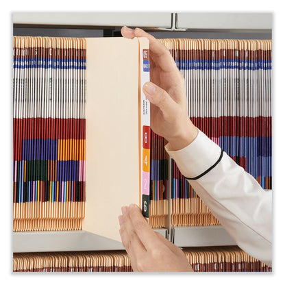 Universal Reinforced End Tab Fastener Folders, 2 Fasteners, Letter Size, Manila Exterior, 50/Box