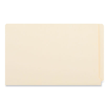 Universal Deluxe Reinforced End Tab Folders, Straight Tabs, Legal Size, 0.75" Expansion, Manila, 100/Box