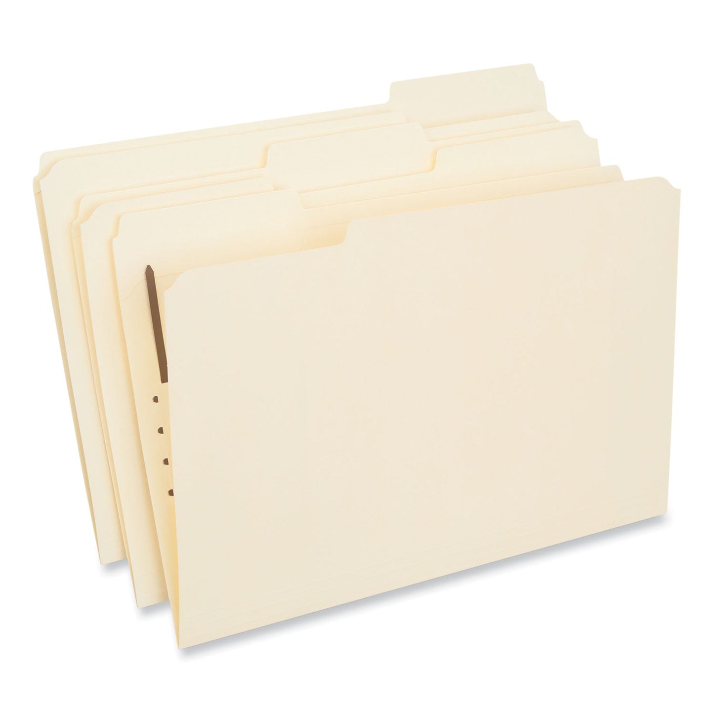 Universal Reinforced Top Tab Fastener Folders, 1 Fastener, Legal Size, Manila Exterior, 50/Box