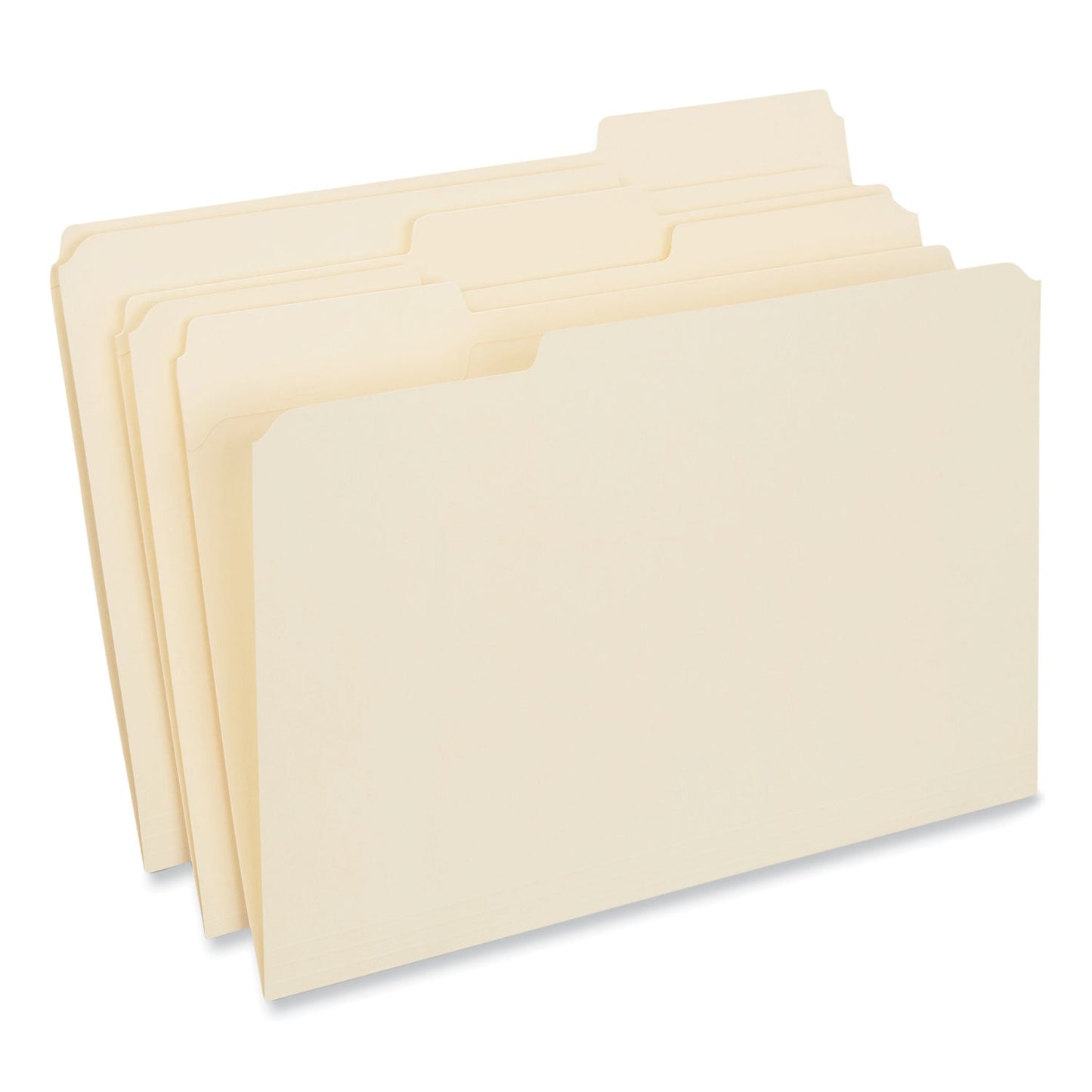 Universal Double-Ply Top Tab Manila File Folders, 1/3-Cut Tabs: Assorted, Legal Size, 0.75" Expansion, Manila, 100/Box