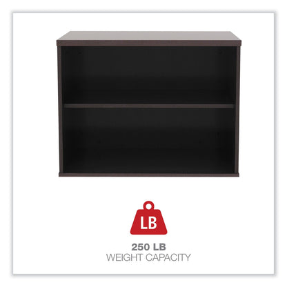 Alera Open Office Low Storage Cab Cred, 29 1/2w x 19 1/8d x 22 7/8h, Mahogany