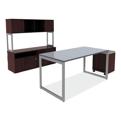 Alera Open Office Low Storage Cab Cred, 29 1/2w x 19 1/8d x 22 7/8h, Mahogany
