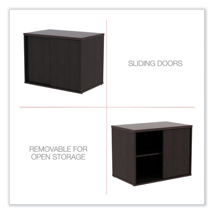 Alera Open Office Low Storage Cab Cred, 29.5w x 19.13d x 22.88h, Espresso
