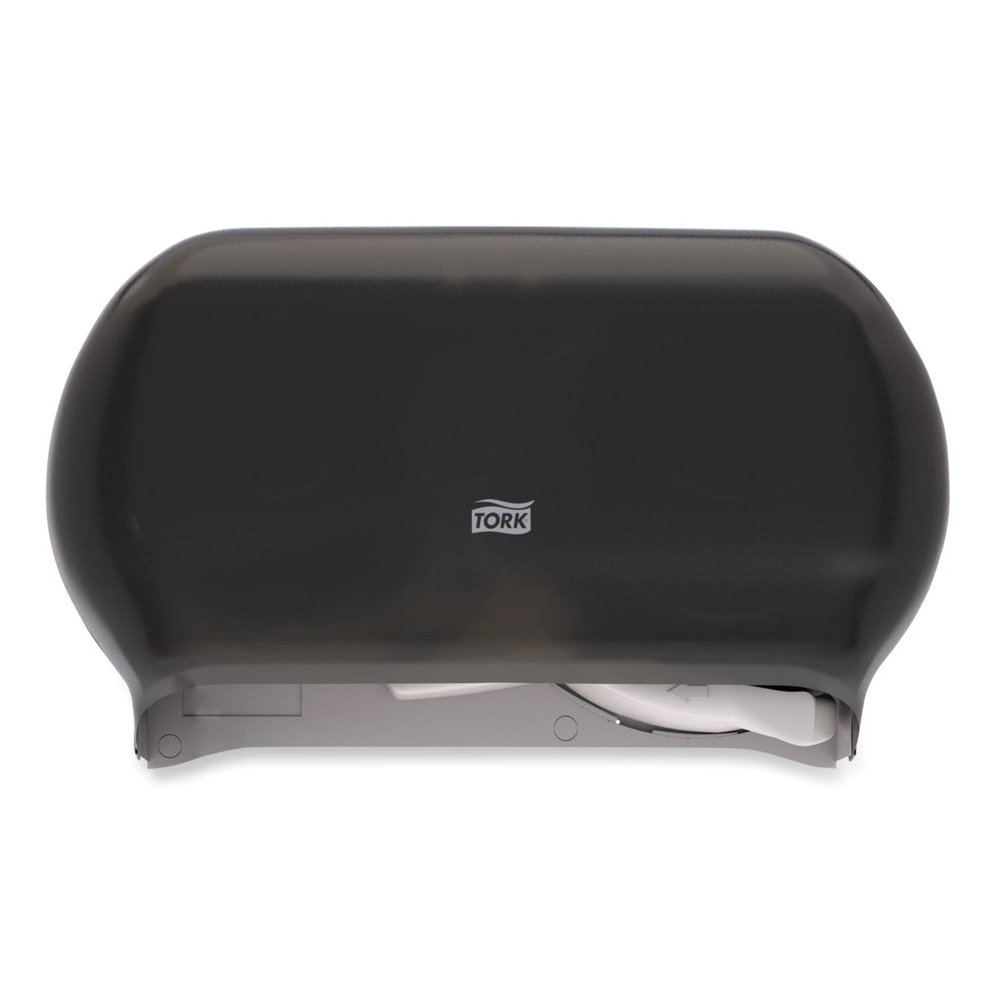 Tork Twin Standard Roll Bath Tissue Dispenser, 12.75 x 5.57 x 8.25, Smoke