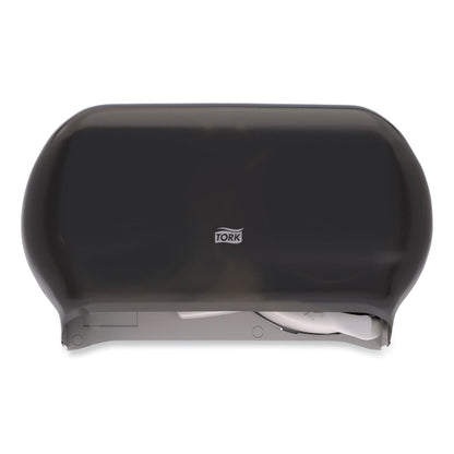 Tork Twin Standard Roll Bath Tissue Dispenser, 12.75 x 5.57 x 8.25, Smoke
