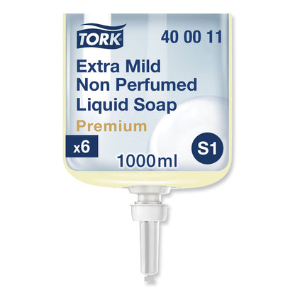 Tork Premium Extra Mild Liquid Soap, Unscented, 1 L, 6/Carton