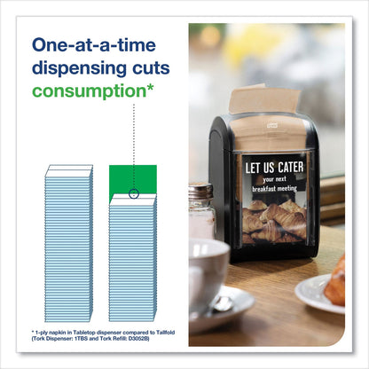 Tork Xpressnap Fit Interfold Dispenser Napkins, 2-Ply, 6.5 x 8.39, Natural, 120/Pack, 36 Packs/Carton