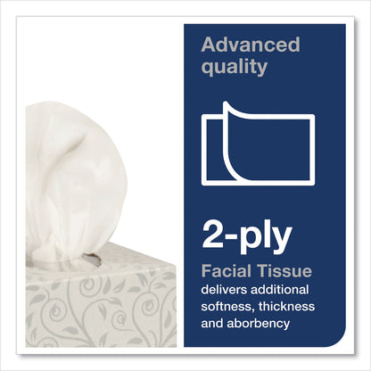 Tork Advanced Facial Tissue, 2-Ply, White, Cube Box, 94 Sheets/Box, 36 Boxes/Carton