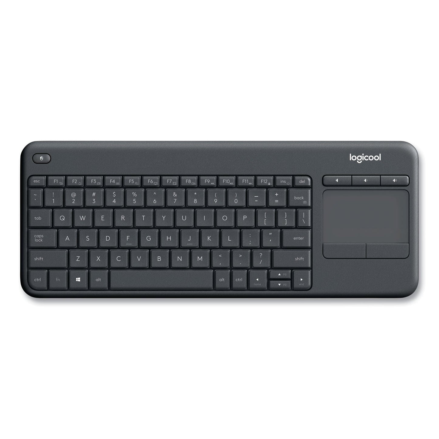 Logitech Wireless Touch Keyboard K400 Plus, Black