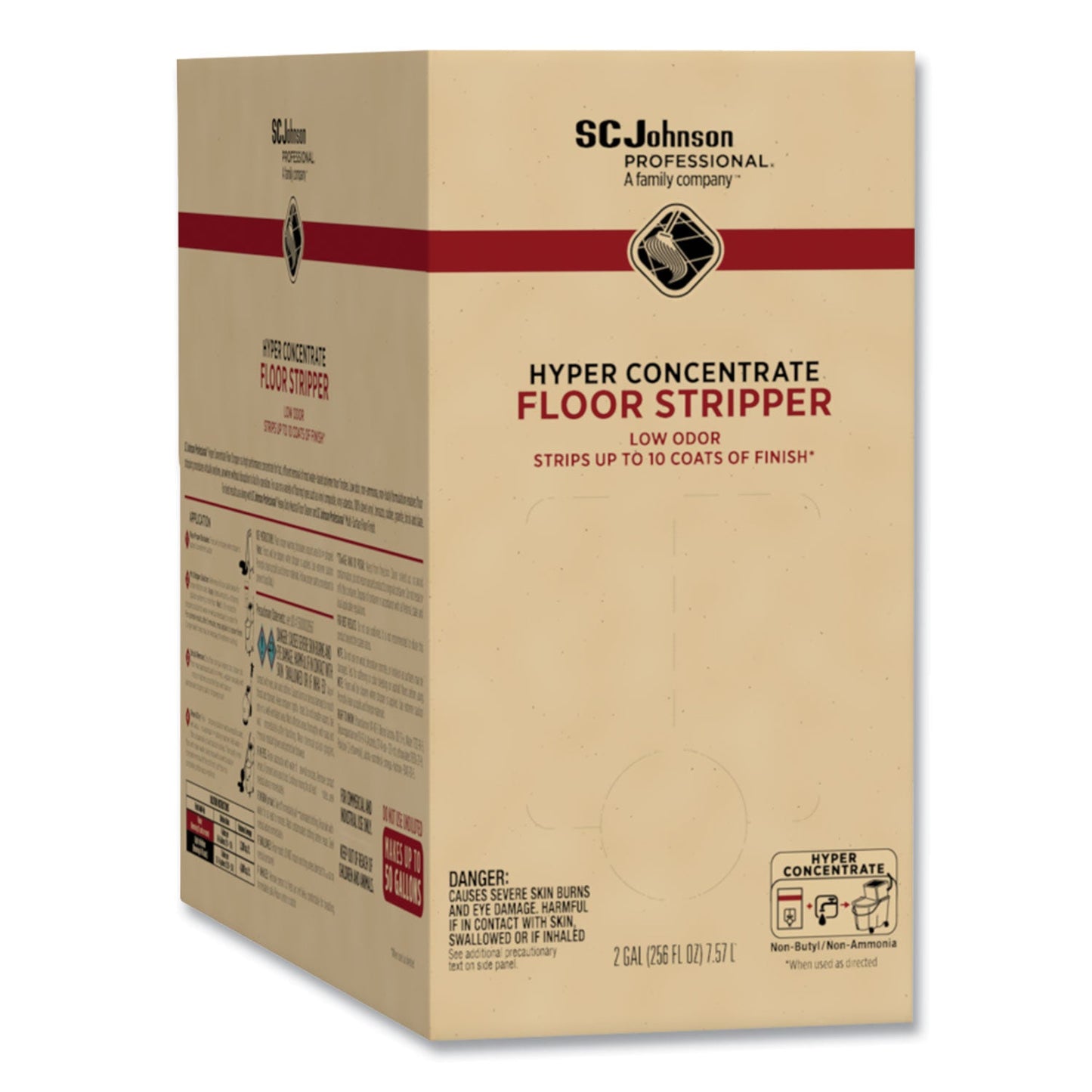 SC Johnson Professional Hyper Concentrate Floor Stripper, Low Odor, 2 gal Bag-in-Box
