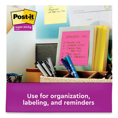 Post-it Pop-up Notes Refill, Note Ruled, 4" x 4", Neon Pink, 90 Sheets/Pad, 5 Pads/Pack