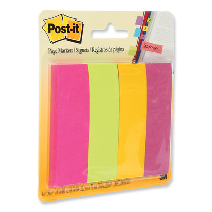 Post-it Page Flag Markers, Assorted Brights, 50 Flags/Pad, 4 Pads/Pack