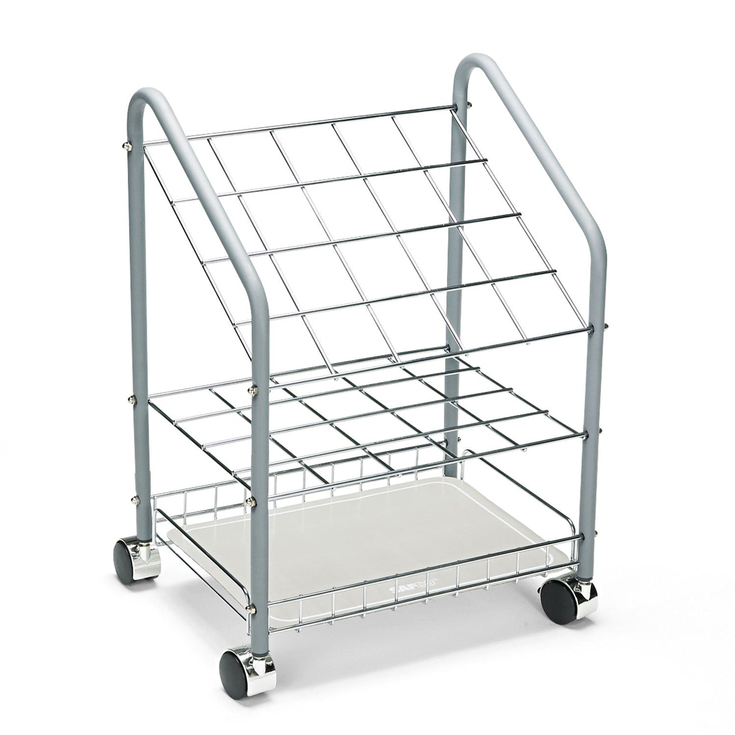 Safco Wire Roll/Files, 20 Compartments, 18w x 12.75d x 24.5h, Gray