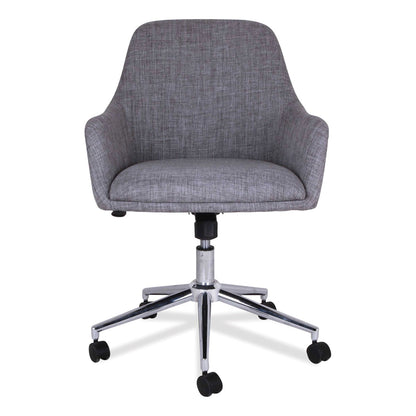 Workspace by Alera Mid-Century Task Chair, Supports Up to 275 lb, 18.9" to 22.24" Seat Height, Gray Seat, Gray Back
