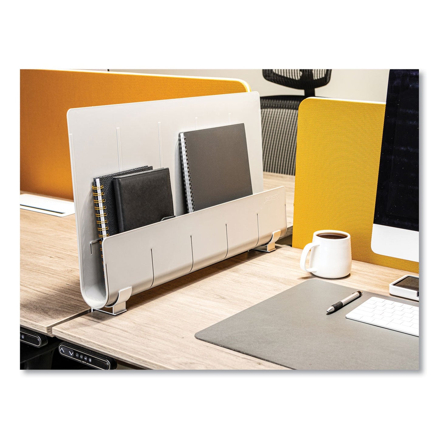 deflecto Oasis Privacy Panel, 24 x 2.7 x 16.36, Gray