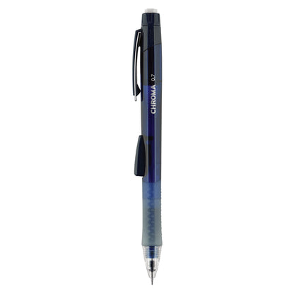 uniball Chroma Mechanical Pencil, 0.7 mm, HB (#2), Black Lead, Cobalt Barrel, Dozen