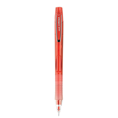 uniball Chroma Mechanical Pencil, 0.7 mm, HB (#2), Black Lead, Red Barrel, Dozen