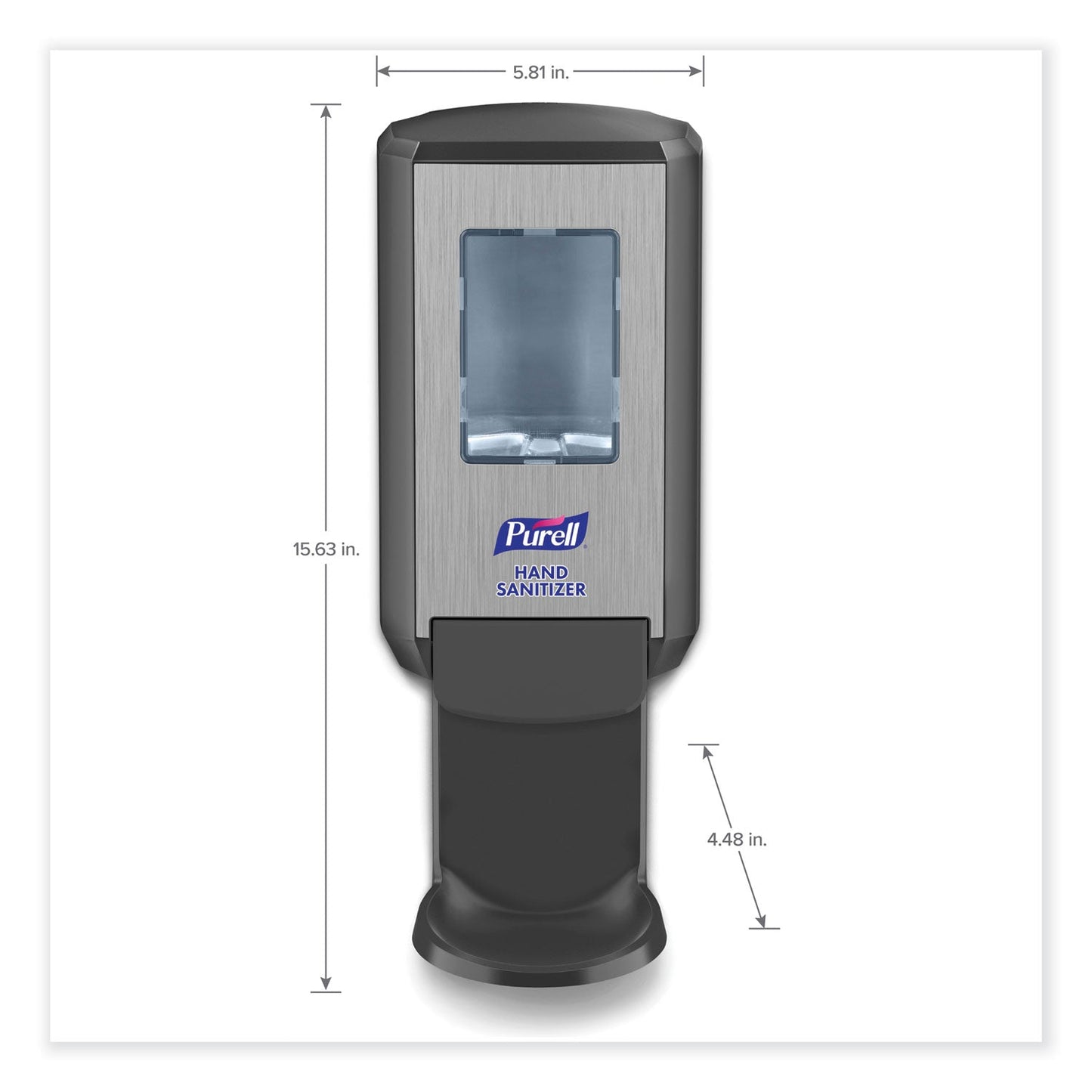 PURELL CS4 Hand Sanitizer Dispenser, 1,200 mL, 4.88 x 8.19 x 11.38, Graphite