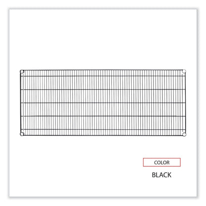 Alera Industrial Wire Shelving Extra Wire Shelves, 48w x 24d, Black, 2 Shelves/Carton