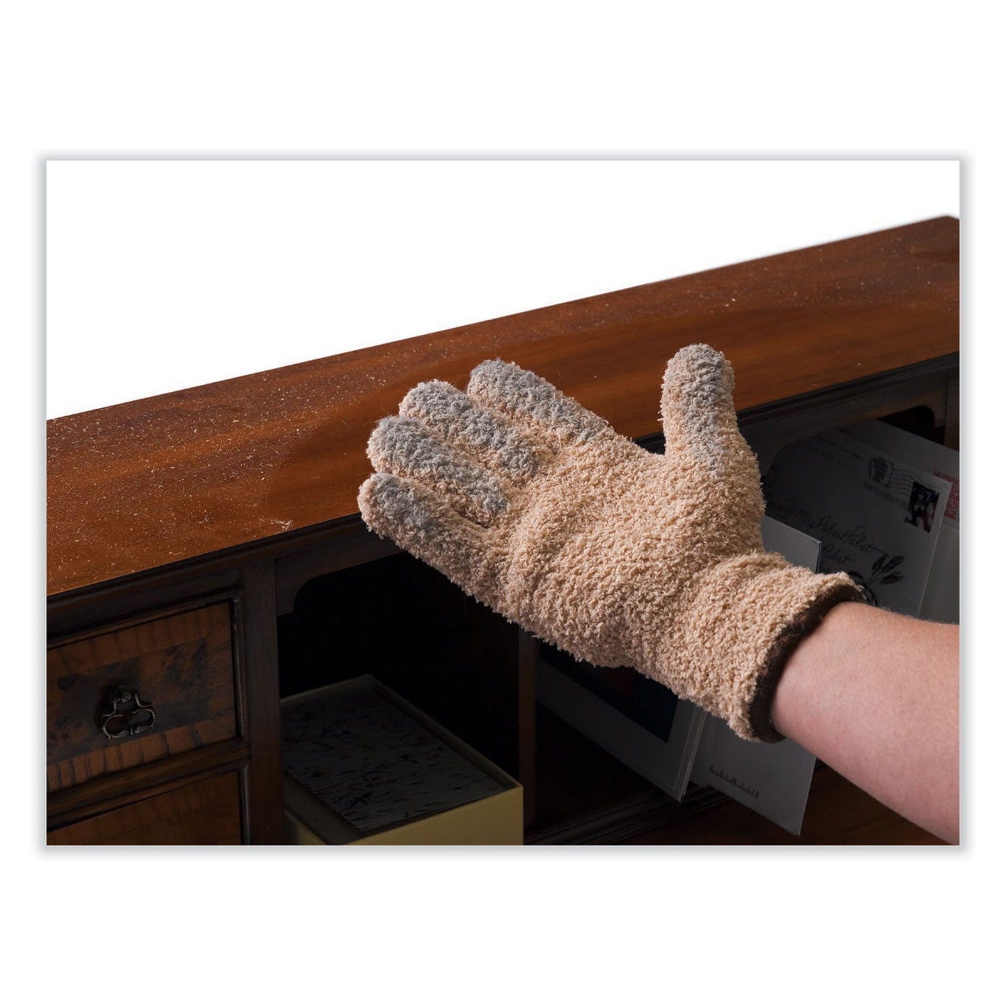 Master Caster CleanGreen Microfiber Dusting Gloves, 5" x 10, Pair